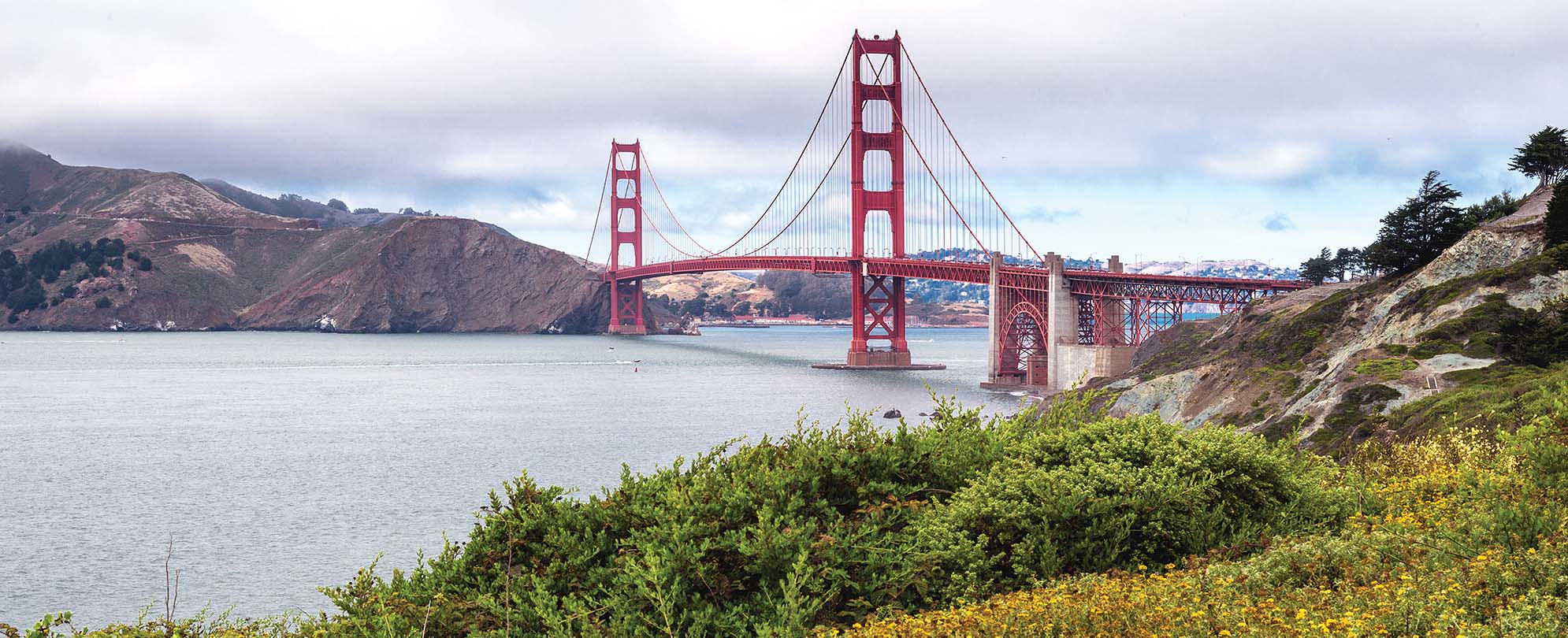 The Golden Gate Bridge in San Francisco, California.